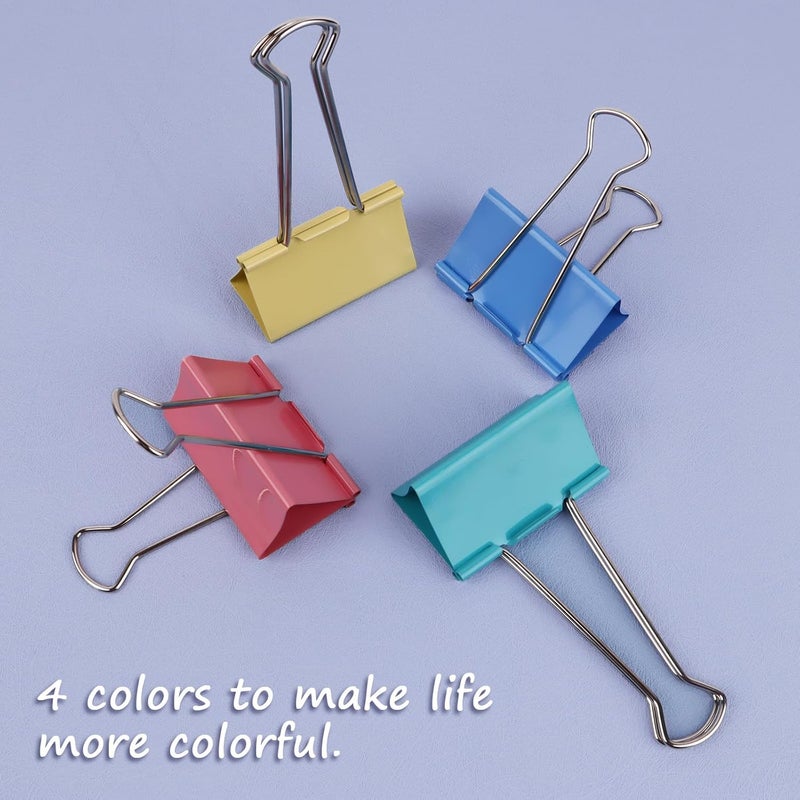 Ykimok Mega-Sized 3-Inch Premium Colored Binder Clips - 8-Pack Featuring 4 Distinct Colors, 2 Extra Large Clips Each - Image 4